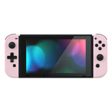 eXtremeRate Dpad Version Custom Full Set Shell for Nintendo Switch, Replacement Console Back Plate, NS Joycon Handheld Controller Housing with Buttons for Nintendo Switch - Cherry Blossoms Pink - QZP3002
