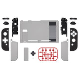 eXtremeRate Dpad Version Custom Full Set Shell for Nintendo Switch, Soft Touch Replacement Console Back Plate, NS Joycon Handheld Controller Housing & Buttons for Nintendo Switch - Classics NES Style - QZT1005