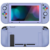 PlayVital ZealProtect Soft Protective Case for Nintendo Switch, Flexible Cover Protector for Nintendo Switch with Tempered Glass Screen Protector & Thumb Grip Caps & ABXY Direction Button Caps - Light Violet - RNSYM5003