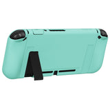 PlayVital ZealProtect Soft Protective Case for Nintendo Switch, Flexible Cover Protector for Nintendo Switch with Tempered Glass Screen Protector & Thumb Grip Caps & ABXY Direction Button Caps - Misty Green - RNSYM5004