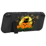 PlayVital ZealProtect Soft Protective Case for Nintendo Switch, Flexible Cover Protector for Nintendo Switch with Tempered Glass Screen Protector & Thumb Grip Caps & ABXY Direction Button Caps - Moon Night Halloween - RNSYV6026