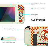 PlayVital ZealProtect Soft Protective Case for Nintendo Switch, Flexible Cover Protector for Nintendo Switch with Tempered Glass Screen Protector & Thumb Grip Caps & ABXY Direction Button Caps - Little Devils - RNSYV6027