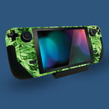 PlayVital Full Set Protective Skin Decal for Steam Deck, Custom Stickers Vinyl Cover for Steam Deck Handheld Gaming PC - Blood Handprint Weeds - SDTM003