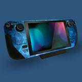 PlayVital Full Set Protective Skin Decal for Steam Deck, Custom Stickers Vinyl Cover for Steam Deck Handheld Gaming PC - Blue Nebula - SDTM004
