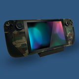 PlayVital Full Set Protective Skin Decal for Steam Deck LCD, Custom Stickers Vinyl Cover for Steam Deck OLED - Army Green Camouflage - SDTM015
