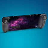 PlayVital Full Set Protective Skin Decal for Steam Deck, Custom Stickers Vinyl Cover for Steam Deck Handheld Gaming PC - Purple Nebula - SDTM016