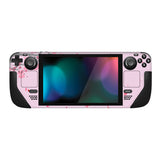 PlayVital Full Set Protective Skin Decal for Steam Deck, Custom Stickers Vinyl Cover for Steam Deck Handheld Gaming PC - Pink Cherry Blossom - SDTM026