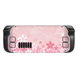PlayVital Full Set Protective Skin Decal for Steam Deck, Custom Stickers Vinyl Cover for Steam Deck Handheld Gaming PC - Cherry Blossoms Petals - SDTM028