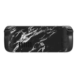 PlayVital Full Set Protective Skin Decal for Steam Deck, Custom Stickers Vinyl Cover for Steam Deck Handheld Gaming PC - Modern Black Marble - SDTM029