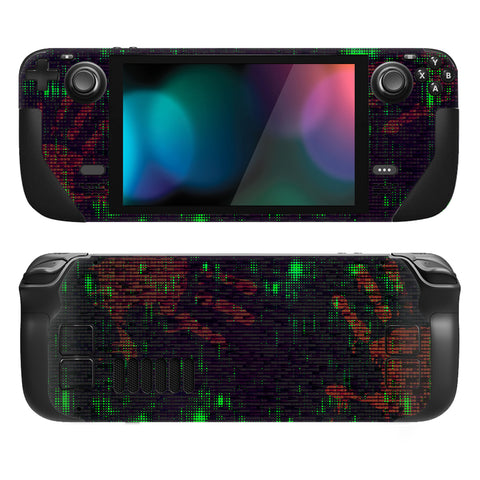 PlayVital Full Set Protective Skin Decal for Steam Deck, Custom Stickers Vinyl Cover for Steam Deck Handheld Gaming PC - Mystery Palm Print - SDTM039