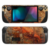 PlayVital Full Set Protective Skin Decal for Steam Deck LCD, Custom Stickers Vinyl Cover for Steam Deck OLED - Rusty Armor - SDTM046