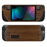 PlayVital Full Set Protective Skin Decal for Steam Deck LCD, Custom Stickers Vinyl Cover for Steam Deck OLED - Wood Grain - SDTM051