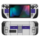 PlayVital Full Set Protective Skin Decal for Steam Deck LCD, Custom Stickers Vinyl Cover for Steam Deck OLED - Classics SNES Style - SDTM062