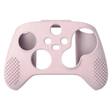 PlayVital Pink 3D Studded Edition Anti-slip Silicone Cover Skin for Xbox Series X Controller, Soft Rubber Case Protector for Xbox Series S Controller with 6 Black Thumb Grip Caps - SDX3005