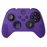 PlayVital Purple 3D Studded Edition Anti-slip Silicone Cover Skin for Xbox Series X Controller, Soft Rubber Case Protector for Xbox Series S Controller with 6 Black Thumb Grip Caps - SDX3007