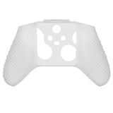 PlayVital Clear White 3D Studded Edition Anti-slip Silicone Cover Skin for Xbox Series X/S Controller, Rubber Case Protector for Xbox Series X/S Controller with 6 Clear White Thumb Grip Caps - SDX3012