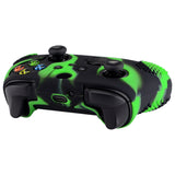 PlayVital Green & Black 3D Studded Edition Anti-slip Silicone Cover Skin for Xbox Series X Controller, Soft Rubber Case Protector for Xbox Series S Controller with 6 Black Thumb Grip Caps - SDX3018