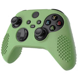 PlayVital Matcha Green 3D Studded Edition Anti-slip Silicone Cover Skin for Xbox Series X Controller, Soft Rubber Case Protector for Xbox Series S Controller with 6 Black Thumb Grip Caps - SDX3021