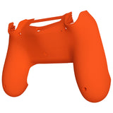 eXtremeRate Orange Bottom Shell, Soft Touch Back Housing Case Cover, Game Improvement Replacement Parts for PS4 Slim Pro Controller JDM-040, JDM-050 and JDM-055 - SP4BP04