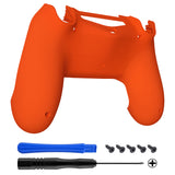 eXtremeRate Orange Bottom Shell, Soft Touch Back Housing Case Cover, Game Improvement Replacement Parts for PS4 Slim Pro Controller JDM-040, JDM-050 and JDM-055 - SP4BP04