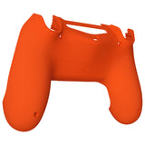 eXtremeRate Orange Bottom Shell, Soft Touch Back Housing Case Cover, Game Improvement Replacement Parts for PS4 Slim Pro Controller JDM-040, JDM-050 and JDM-055 - SP4BP04