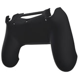 eXtremeRate Black Bottom Shell, Soft Touch Back Housing Case Cover, Game Improvement Replacement Parts for PS4 Slim Pro Controller JDM-040, JDM-050 and JDM-055 - SP4BP09