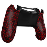 eXtremeRate Textured Red Comfortable Non-slip Back Cover for PS4 Slim Pro Remote Controller JDM-040 JDM-050 JDM-055 - SP4BR04