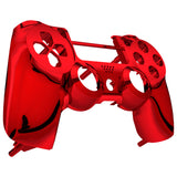 eXtremeRate Chrome Red Edition Front Housing Shell Faceplate for PS4 Slim PS4 Pro Controller (CUH-ZCT2 JDM-040 JDM-050 JDM-055) - SP4FD04