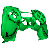 eXtremeRate Chrome Green Faceplate Cover Front Housing Shell Replacement Kit for PS4 Slim PS4 Pro Controller (CUH-ZCT2 JDM-040 JDM-050 JDM-055) - SP4FD08