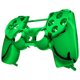 eXtremeRate Chrome Green Faceplate Cover Front Housing Shell Replacement Kit for PS4 Slim PS4 Pro Controller (CUH-ZCT2 JDM-040 JDM-050 JDM-055) - SP4FD08