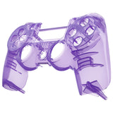 eXtremeRate Transparent Crystal Clear Purple Front Housing Shell Faceplate Cover for PS4 Slim PS4 Pro Controller (CUH-ZCT2 JDM-040 JDM-050 JDM-055) - SP4FM06G