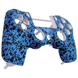 eXtremeRate Textured Blue 3D Splashing Non-slip Front Housing Shell Faceplate for PS4 Slim PS4 Pro Controller (CUH-ZCT2 JDM-040 JDM-050 JDM-055) - SP4FP16