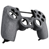 eXtremeRate Brushed Silver Front Housing Shell Faceplate for PS4 Slim Pro Controller (CUH-ZCT2 JDM-040 JDM-050 JDM-055) - SP4FS02