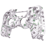 eXtremeRate The $100 Cash Money Patterned Faceplate Cover, Soft Touch Grip Front Housing Shell Case for PS4 Slim PS4 Pro Controller (CUH-ZCT2 JDM-040/050/055) - Controller NOT Included - SP4FS04
