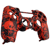 eXtremeRate Soft Touch Grip Red Demons and Monsters Front Housing Shell Faceplate for PS4 Slim Pro Controller (CUH-ZCT2 JDM-040 JDM-050 JDM-055) - SP4FS12
