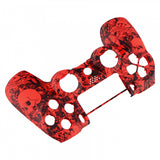 eXtremeRate Soft Touch Grip Red Demons and Monsters Front Housing Shell Faceplate for PS4 Slim Pro Controller (CUH-ZCT2 JDM-040 JDM-050 JDM-055) - SP4FS12