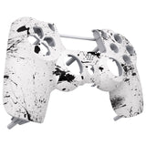 eXtremeRate White Splashing Spray Soft Touch Grip Front Housing Shell Faceplate for PS4 Slim Pro Controller (CUH-ZCT2 JDM-040 JDM-050 JDM-055) - SP4FS15