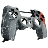 eXtremeRate Patterned Hydro Dipped Front Housing Shell Case for PS4 Slim Pro Game Controller (CUH-ZCT2 JDM-040 JDM-050 JDM-055) - SP4FT25