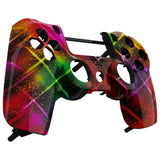 eXtremeRate Neon Space Patterned Front Housing Shell Case, Glossy Faceplate Cover Replacement Kit for PS4 Slim PS4 Pro CUH-ZCT2 JDM-040 JDM-050 JDM-055 Controller - SP4FT60