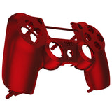 eXtremeRate Soft Touch Grip Red Front Housing Shell Faceplate for PS4 Slim PS4 Pro Controller (CUH-ZCT2 JDM-040 JDM-050 JDM-055) - SP4FX01