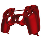 eXtremeRate Soft Touch Grip Red Front Housing Shell Faceplate for PS4 Slim PS4 Pro Controller (CUH-ZCT2 JDM-040 JDM-050 JDM-055) - SP4FX01
