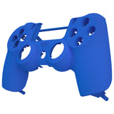 eXtremeRate Soft Touch Grip Blue Front Housing Shell Faceplate for PS4 Slim PS4 Pro Controller (CUH-ZCT2 JDM-040 JDM-050 JDM-055) - Controller NOT Included - SP4FX03