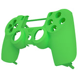 eXtremeRate Soft Touch Grip Green Front Housing Shell Faceplate for PS4 Slim PS4 Pro Controller (CUH-ZCT2 JDM-040 JDM-050 JDM-055) - SP4FX04