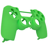 eXtremeRate Soft Touch Grip Green Front Housing Shell Faceplate for PS4 Slim PS4 Pro Controller (CUH-ZCT2 JDM-040 JDM-050 JDM-055) - SP4FX04
