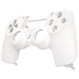 eXtremeRate White Front Housing Shell Faceplate for PS4 Slim Pro Controller (CUH-ZCT2 JDM-040 JDM-050 JDM-055) - SP4FX06