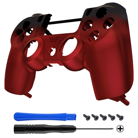 eXtremeRate Shadow Red Soft Touch Grip Front Housing Shell Faceplate for PS4 Slim Pro Controller (CUH-ZCT2 JDM-040 JDM-050 JDM-055) - SP4FX12