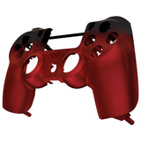 eXtremeRate Shadow Red Soft Touch Grip Front Housing Shell Faceplate for PS4 Slim Pro Controller (CUH-ZCT2 JDM-040 JDM-050 JDM-055) - SP4FX12