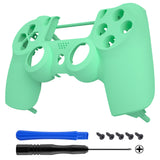 eXtremeRate Mint Green Soft Touch Faceplate Cover Front Housing Shell Case Replacement Part for PS4 Slim PS4 Pro Controller (CUH-ZCT2 JDM-040 JDM-050 JDM-055) - SP4FX18