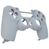 eXtremeRate New Hope Gray Faceplate Cover, Soft Touch Front Housing Shell Case, Comfortable Replacement Kit for PS4 Slim PS4 Pro JDM-040 JDM-050 JDM-055 Controller - Controller NOT Included - SP4FX22