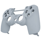 eXtremeRate New Hope Gray Faceplate Cover, Soft Touch Front Housing Shell Case, Comfortable Replacement Kit for PS4 Slim PS4 Pro JDM-040 JDM-050 JDM-055 Controller - Controller NOT Included - SP4FX22